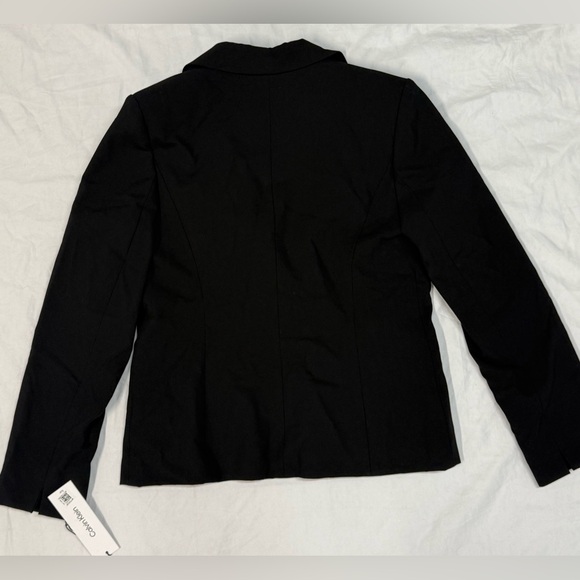 Calvin Klein Black Tailored Single-Button Business Casual Women's Blazer. R13B - Picture 5 of 9
